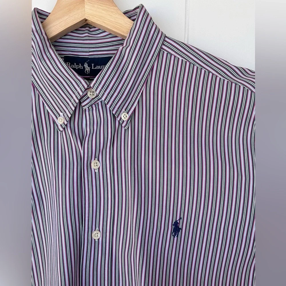 Ralph Lauren‎ Men’s Classic Fit Button Down Shirt Striped Size 16.5 32/33